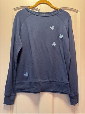 Junk Food Clothing Navy Blue Mickey Patch Pullover Sweatshirt